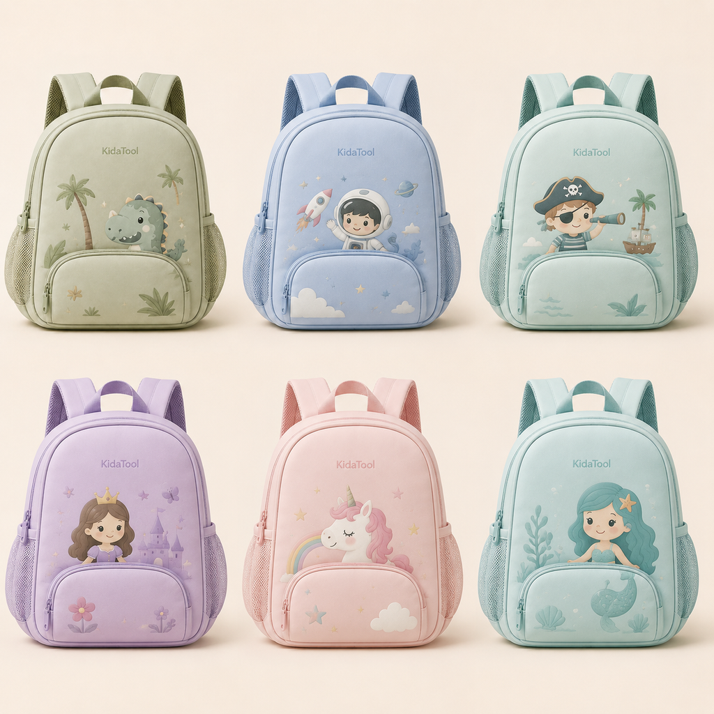 Collection KidaPack six modèles Dino Cosmonaute Pirate Princesse Licorne Sirène