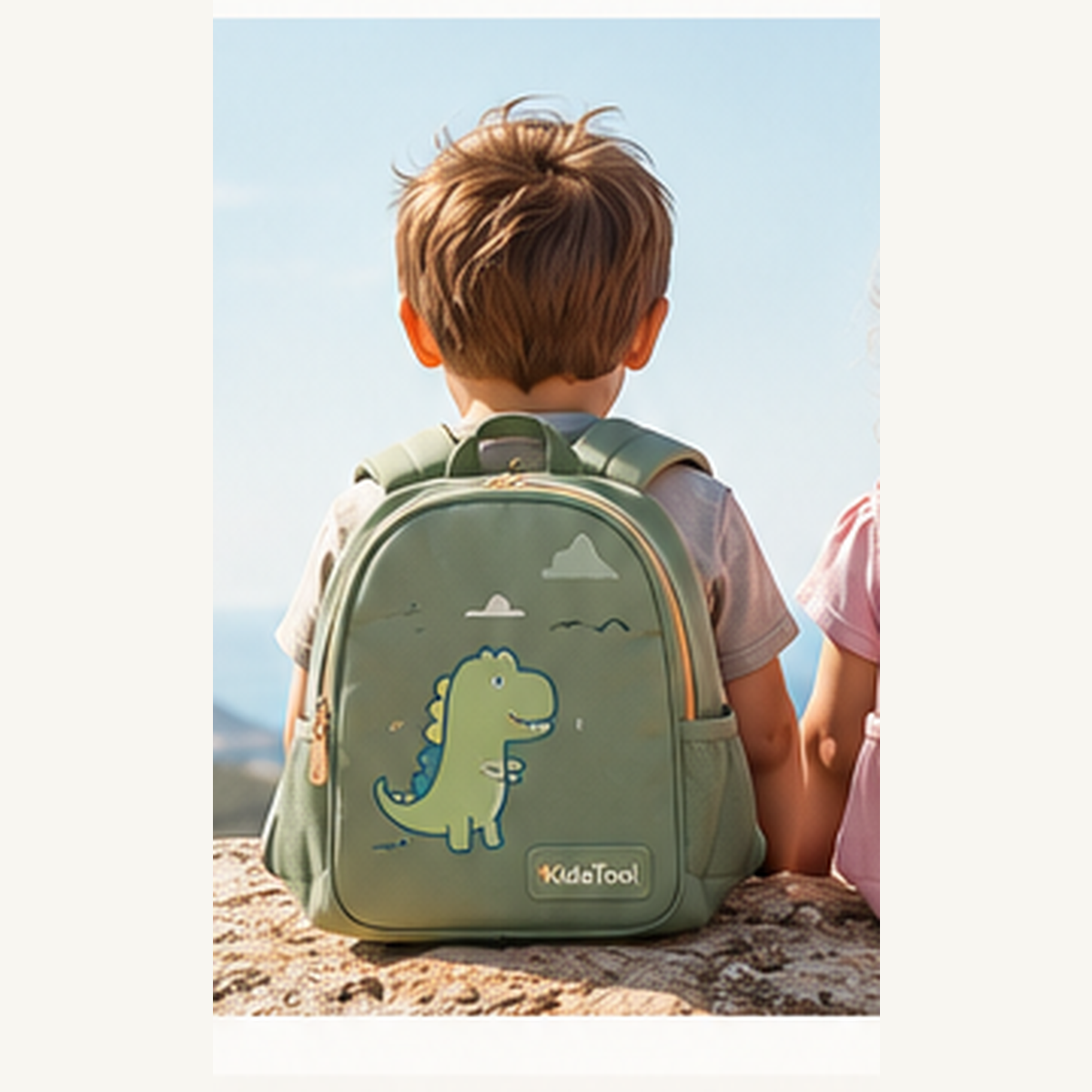 Sac à dos enfant KidaPack Dino vert KidaTool