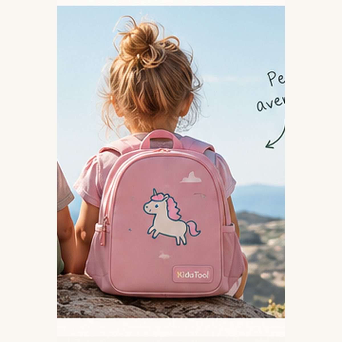 Sac à dos enfant KidaPack Licorne rose poudré KidaTool
